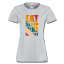 Дамска тениска Eat Sleep Hike Repeat,Изненада,Подарък,Поход,Връх,Хижа, снимка 5
