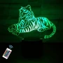 Холограмна 3D LED лампа Тигър-дистанционно управление 16 цвята+други режими на управление, снимка 1
