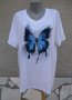 3XL  Нова тениска със синя пеперуда 