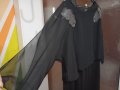 Черна официална рокля с пришито болеро от воал. Размер L, XL., снимка 4