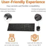 Нова Черна Безжична Клавиатура и Мишка Amazon Basics 2.4 GHz, Включени Батерии, снимка 2
