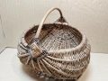 Стара Ръчно Изработена Плетена Кошница. / 1630., снимка 2