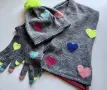Комплект зимни шал, шапка и ръкавички Benetton, снимка 1