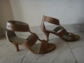Бежови сандали на ток Nine West, снимка 4