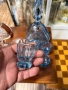стара кристална синя гарафа с 6 чашки, снимка 2