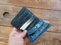 Ръчно изработен мъжки кожен портфейл , снимка 2