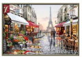 Улица в Париж Айфелова Кула двойка  5D гоблен диамантен гоблен картина мозайка по схема с камъчета, снимка 1 - Гоблени - 36359664