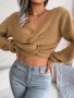 Дамски плетен пуловер с дълъг ръкав, 3цвята - 023 , снимка 18