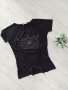 Нова черна блузка, снимка 1 - Тениски - 40248382