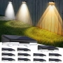 Нови 12 броя Соларни LED лампи за стълби ограда двор 3000K-6000K осветление, снимка 1