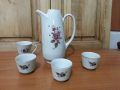 Стар български порцелан каничка с чашки, снимка 2