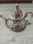 Френски порцеланов сервиз Limoges  ръчно рисуван . Чайник, захарница, 6 чаши и 6 чинии , снимка 6
