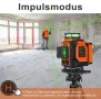 Лазерен нивелир TakamineTech с кръстосани линии, зелени диоди, 4 x 360 градуса, 5200 mAh, снимка 5