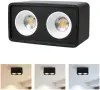 Нов Черен таванен плафон с 2 спота GU10 LED, 12W, CCT 3 цвята, димируема LED лампа осветление дом, снимка 2
