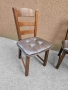 Масивни дъбови трапезни столове с естествена кожа, снимка 4
