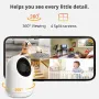 SwitchBot Baby Monitor 2K вътрешна камера,Pan Tilt ,360°нощно виждане,двупосочно аудио,2.4G Wi-Fi, снимка 2
