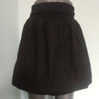 Памучна пола с набор и висока талия , снимка 1 - Поли - 40688678
