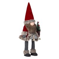 Коледен Гном, Червен костюм, 70см, снимка 2 - Декорация за дома - 42707432