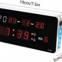 LED часовник с аларма, календар, 1019А, снимка 2 - Друга електроника - 42603694