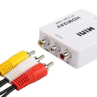 HDMI към RCA AV конвертор адаптер преобразовател на видео и аудио, снимка 4 - Приемници и антени - 44423453