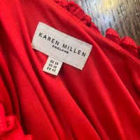 Karen Millen р-р 14 червена рокля, снимка 6 - Рокли - 41328412