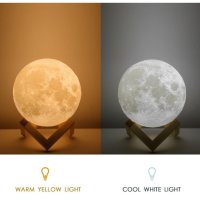 Нощна Лампа Луна , снимка 5 - Лед осветление - 44195752