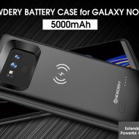 NEWDERY Кейс с Батерия 5000 mAh за Samsung Galaxy Note 9/Qi Безжично зареждане/повдигната рамка/TPU, снимка 7 - Калъфи, кейсове - 41059454