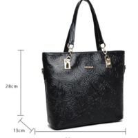 Комплект от 6 броя луксозни дамски чанти /Цвят: Черен;, снимка 5 - Чанти - 44642997