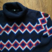 g-star javdi diamond jacquard turtle knit - страхотен мъжки пуловер ЛАМСКА ВЪЛНА, снимка 4 - Пуловери - 39545647