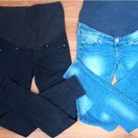 Накъсани дънки за бременни от H&M Мama Skinny High Rib р-р 36, снимка 5 - Дрехи за бременни - 42289993