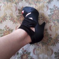 Дамски сатенени сандали, снимка 1 - Сандали - 41457127