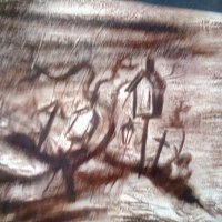 Мони Аладжемов картина смесена техника , снимка 2 - Картини - 41930147