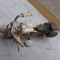Мотор стара ламаринена играчка модел макет бял за колекция, снимка 2 - Антикварни и старинни предмети - 36141638