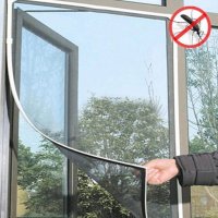 1730 Мрежа за прозорци против насекоми с велкро лента, снимка 5 - Други стоки за дома - 34658979