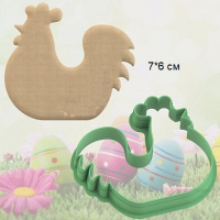 Кокошка пластмасов резец форма фондан тесто бисквитки, снимка 1 - Форми - 36512868