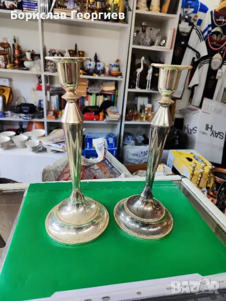 Метален свещник два броя, снимка 1