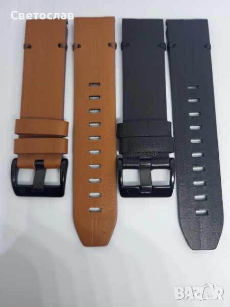 Garmin Fenix 1/2/3/3 HR Fenix 5X, 5X+, 6X, 6X+ 26 mm Кожени каишки, снимка 1
