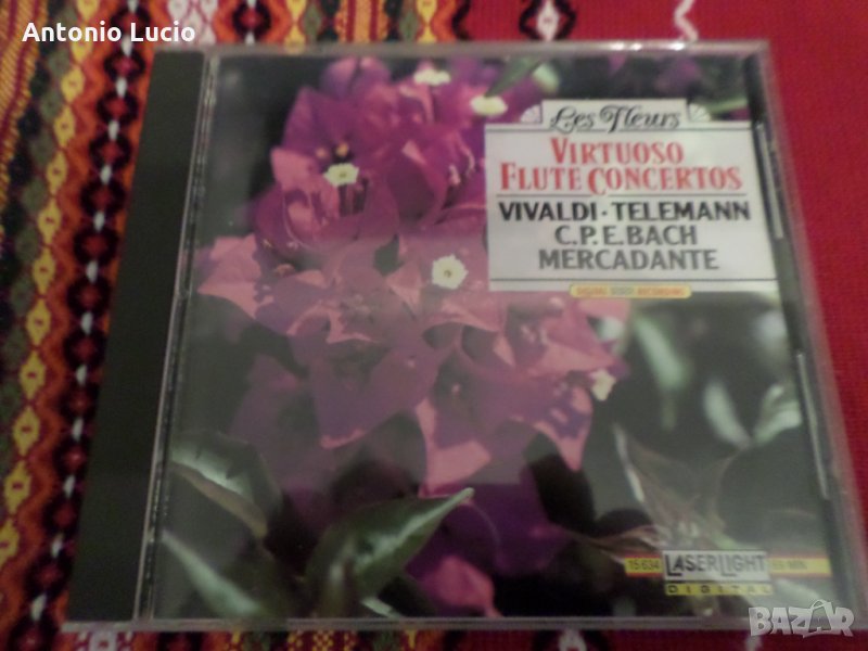 Vivaldi , Telemann , C.P.E.Bach , Mercadante- Virtuoso Flute concertos , снимка 1