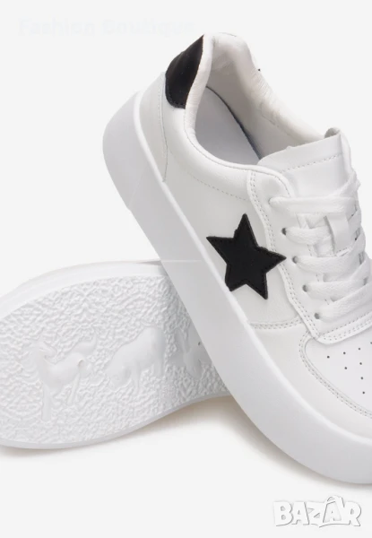 Олекотени дамски маратонки с мека еко кожа, снимка 1