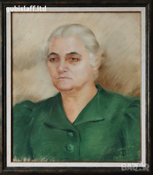 Картина, портрет, 1938 г., худ. Ваня Васкова (1912-1995), снимка 1