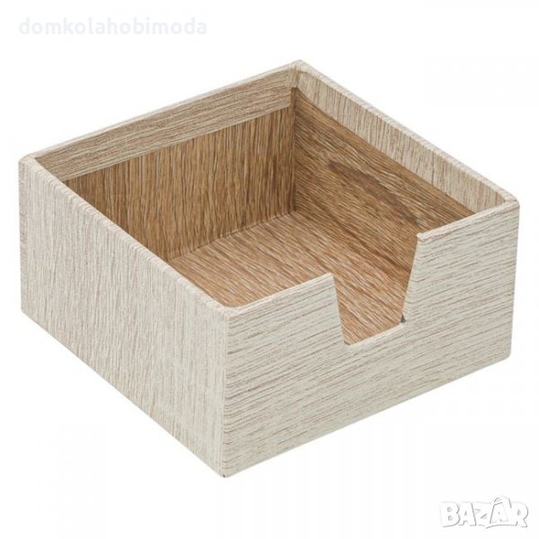 Поставка за бележки, Дърво и хартия.9,5х9,5х5, снимка 1