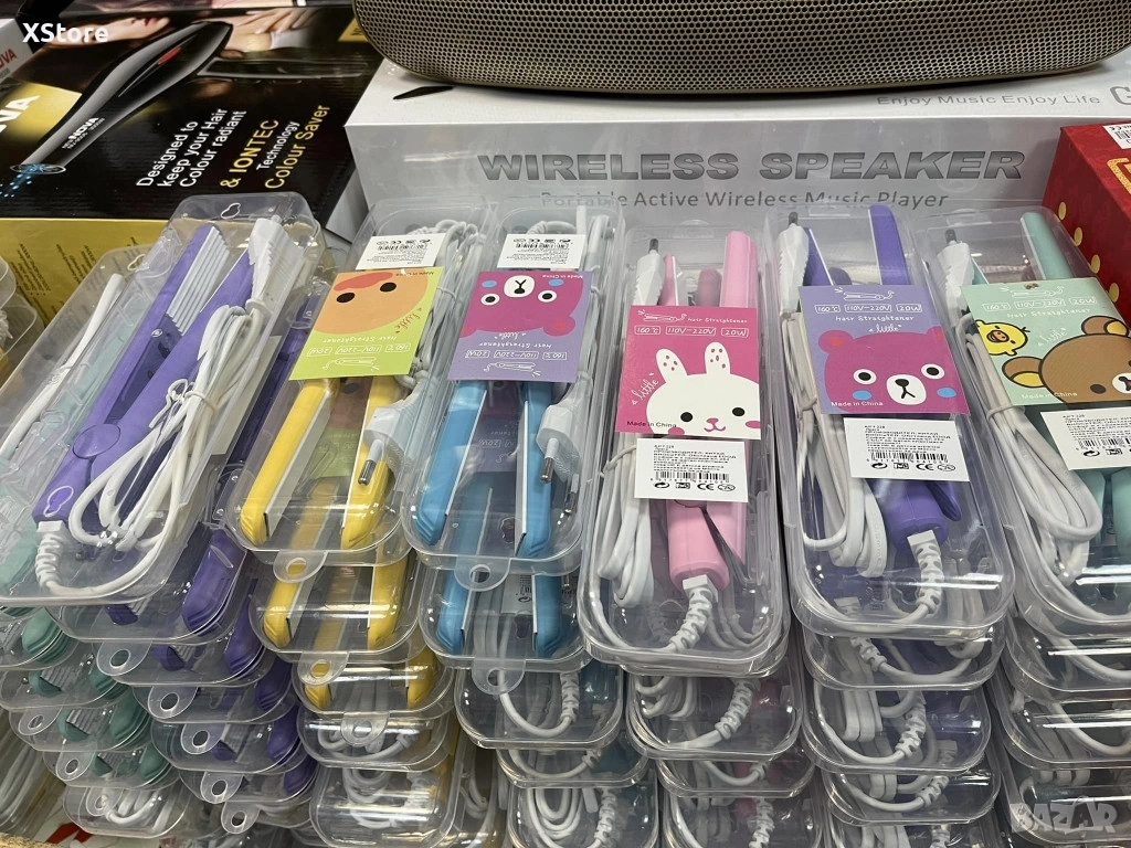 Преса за коса - А) С вафлички или Б) За изправяне. Керамични плочи, снимка 1