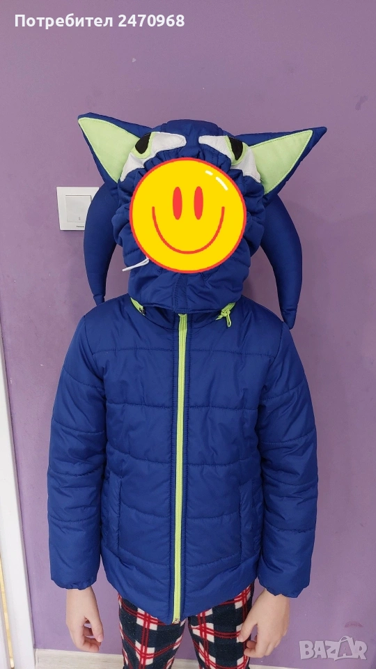 Детско зимно яке - Соник 122см., снимка 1