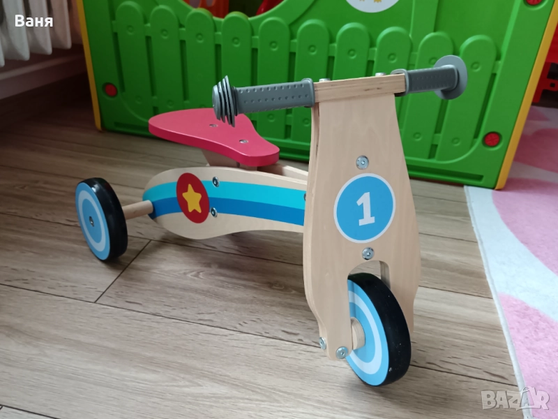 Дървено балансово колело, снимка 1