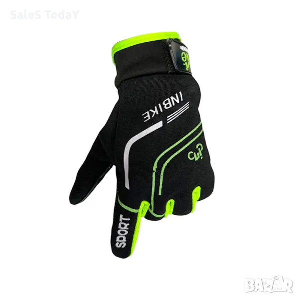 Ръкавици за спорт, велосипед, тротинетка и др., жълто зелени, снимка 1