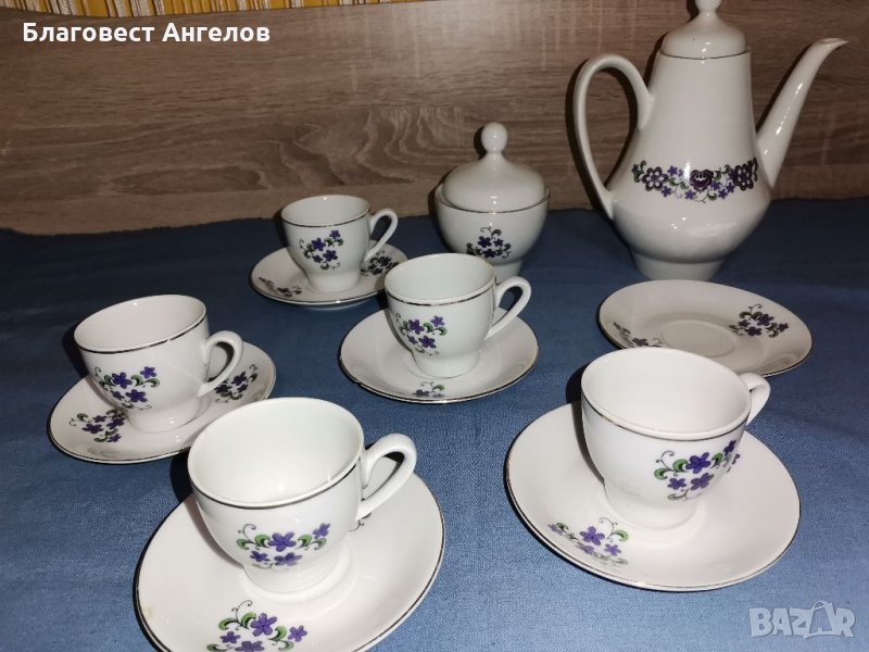 Стар порцеланов сервиз за кафе, снимка 1