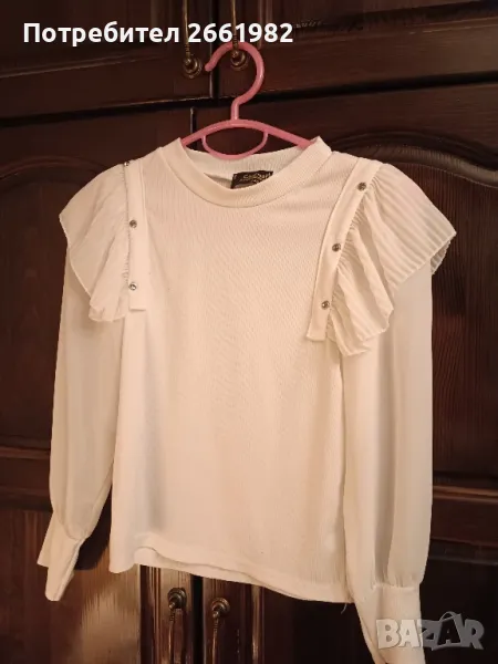 Разкошна, нежна бяла блуза на Contrast, снимка 1