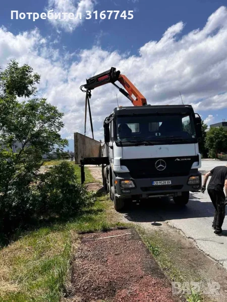 Транспортни услуги със самосвал - кран и вишка, снимка 1