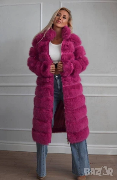 пухено дълго палто , снимка 1