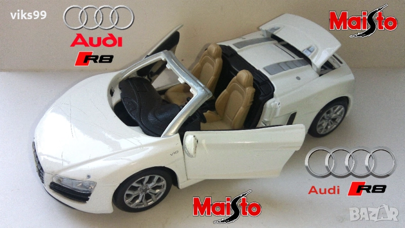 Maisto Audi R8 Spyder - Мащаб 1:24, снимка 1